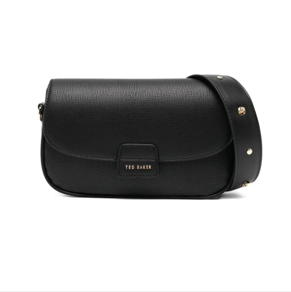 Ted Baker Black Crossbody‎ Bag with Gold Accents